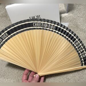 Christian Dior DIORIVIERA Folding Fan Japan Novelty 100% Bamboo